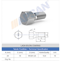 20 Adet Lada Bijon Civatası