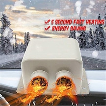 Çift Çıkışlı Araç İçi Cam Buğu Çözücü Isıtıcı Fan 12v-800w Size-12V-800W