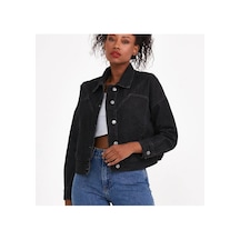 Zdnjeans Dikiş Detaylı Siyah Denim Ceket Antrasit
