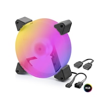 Kasa Fanı 5. Nesil Rgb 12 Cm - Siyah Nd2665