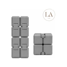 Hareketli Rahatlatıcı Küpü Infinity Cube Katlanabilir Anti Rahatlatıcı Oyuncak 3d Baskı Sonsuz Küp Gri