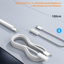 Apple Uyumlu iPad 10. / 11. Nesil Bluetooth Bağlantısı, 1. Nesil Kalem İçin Veri Kablosu 100cm