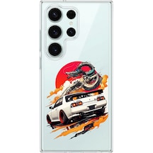 Samsung Galaxy S26 Ultra Uyumlu Gtr Güneş Ejderha Tasarımlı Baskılı Silikon Kılıf Renkli