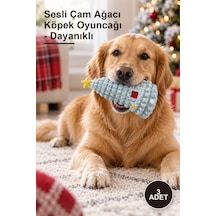 3 Adet Sesli Çam Ağacı Köpek Oyuncağı - Dayanıklı