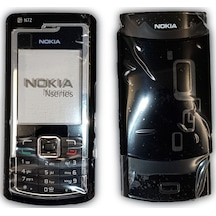 Nokia N72 Kapak Nokia N72 Uyumlu Siyah Kapak Ön Kapak Arka Kapak
