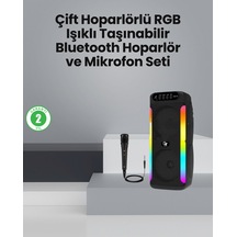 Taşınabilir Şarjlı Hoparlör Usb Sd Kart Aux Girişli Mh-hs9438-1437