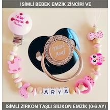 Sahi Aksesuar İsimli Bebek Emzik Zinciri ve İsimli Bebek Silikon Emzik BEZYI293 Altın