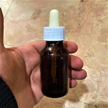 Plastik Damlalıklı Amber Cam Şişe Kahverengi 50 ML