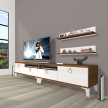 Decoraktiv Eko 200r Mdf Gold Tv Ünitesi Tv Sehpası Ceviz - Beyaz