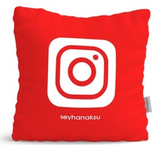 Kişiye Özel Instagram Kırmızı Yastık