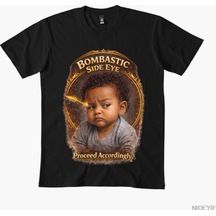 Flood Of Style Bombastic Side Eye Bebek T-shirt Erkek Kadın %100 Pamuklu Tişört Kısa Kollu Üstler 0202-3 Çok Renkli