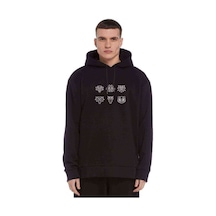 The Witcher Schools Logo Baskılı Siyah Erkek Kapşonlu Sweatshirt