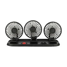 Parcbeny 26291 Fan40 12 Volt Dc Çakmaklıklı Mini 3'lü Plastik Araç Fanı 3' Lü Fan