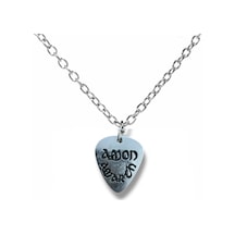 Amon Amarth Rock Grubu Pena Şeklinde Çift Taraflı Rock İşaretli Metal Zincirli Unisex Kolye Çok renkli