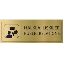 Mayeka Halkla İlişkiler İsimlik Altın Metal Kapı İsimliği Levhası Yönlendirme Tabelası
