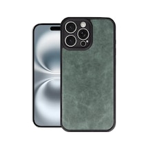 Newface Apple Apple iPhone Uyumlu  16 Pro Max Kılıf Aras Deri Kapak - Koyu Yeşil