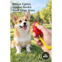 10 Adet Köpek Eğitim Clicker Renkli Sesli Onay Aracı
