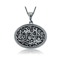 Gümüş Kelime-i Tevhid Kadın Kolye