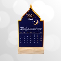 2027 Gece Hilal Cami Takvimi Ahşap Ayaklı Gece Hilal Cami Temalı Özel Tasarım Takvim