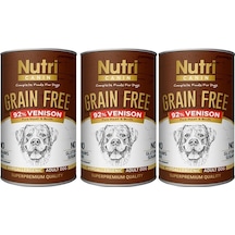 Nutri Canin Tahılsız %92 Geyik Etli Konserve Yetişkin Köpek Maması 3 x 400 G