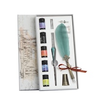 Xindoker Ofis Ve Öğrenci İçin Cam Ve Tüy Kalem Seti - Yumuşak Kullanım, Dayanıklı Malzeme - Işıltılı Yeşil Sp118043