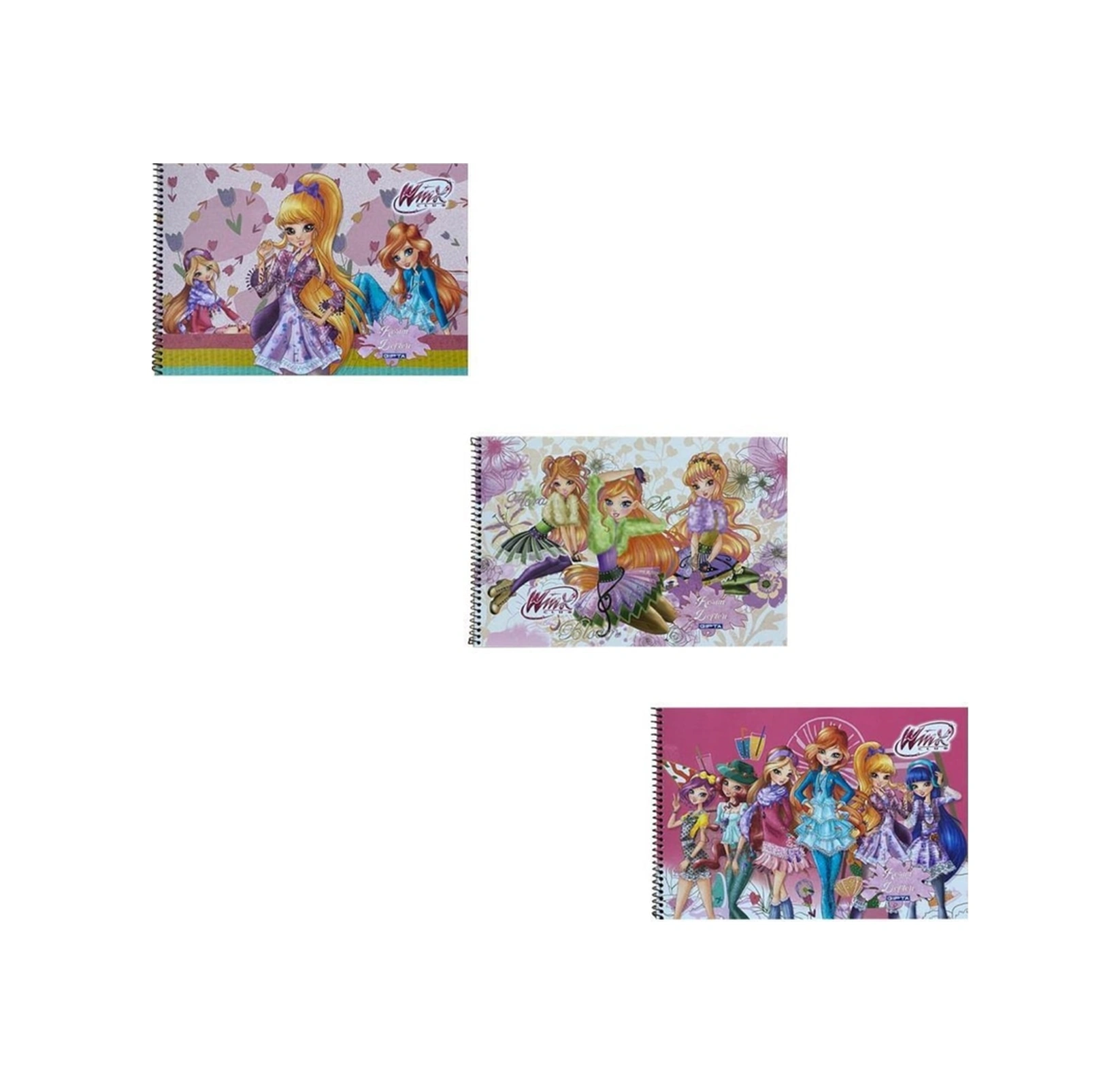 Winx 25x35 Spiralli Resim Defteri 15 Yp. 3'lü