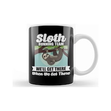 Sloth Running Team Get There When We Get There Kupa Bardak Porselen Karışık