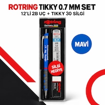 Rotring Tikky 3lü Kalem Seti - Renk Seçenekli Mavi