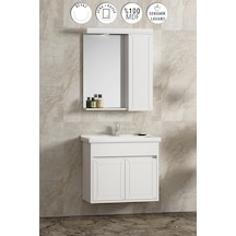 Çuha 55 Cm Beyaz Mdf Pk-109 Asma Banyo Dolabı Takımı Beyaz