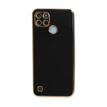 Realme C25y Uyumlu Kılıf Volet Silikon - Siyah