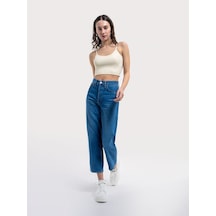 LOFT Straight Regular Fit Kadın Pantolon Lf2036175 Q1.v1 Denim