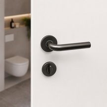 Sese Seda Modeli Yuvarlak Rozetli Wc Kapı Kolu Antrasit 200-236r-02-54