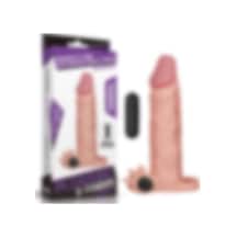 Zaga Oyun  Add 2 İnç Pleasure X Tender Vibrating Penis Sleeve Brown