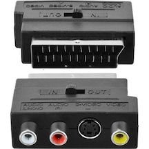 Elektromer Scart Adaptör Switch'li İn-out