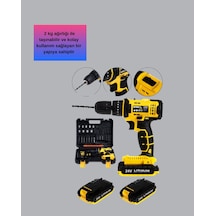 Hafif - 309 - Ve Ergonomik 12v Kablosuz Matkap Hızlı Şarj Ve Uzun - Glblseme - Pil Ömrü