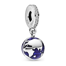 Nur Silver Our Blue Planet Sallantılı Gümüş Charm Nur-bl00306