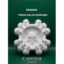 11cm Kuru Kafa Küllük Dekoratif Obje - Gotik Tarzı - Rock - Skull