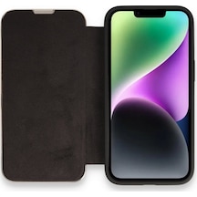 Apple iPhone Uyumlu  13 Pro Kılıf Dolpin Kapaklı -  Siyah
