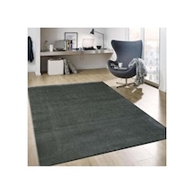 Koyu Gri Mikro Polyester Kaymaz Taban Shaggy Halı, 100 X 100 Açık Indigo