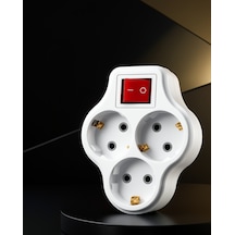 Duvar Prizi Çoklayıcı 3 Yuvadan Anahtarlı Model Uczzdlyn3luanahtarlıgolyat-5 Diğer