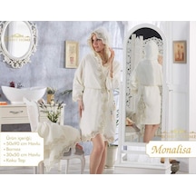Bonny Home Monalisa Krem Bayan Fransız Dantelli Balayı Çeyizlik Krem