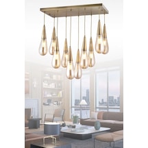 Sezgi 10'lu Sarkıt Camlı Avize 3106-w94-3q-kx Eskitme