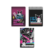 Keskin A4 80 Yaprak Spiralli Karton Kapak Defter Kuromi-kareli 380622-12 Standart