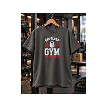 Segungear Gem Fitness Erkek Regular Fit Baskılı Spor Tişört Gri - 931493728 Gri