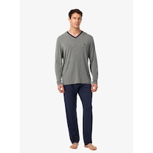 Blackspade Erkek Pijama Takımı 41044 - Gri Melanj