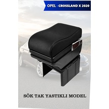 Opel Crossland X 2020 Uyumlu Siyah Renk Lüks Tip Kol Dayama Bardaklıklı Küllüklü
