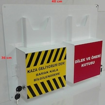 Ramak Kala ve Dilek Öneri Kutusu İş Güvenliği Kutusu Pleksi 2'Gözlü A-6 Çok Satan