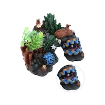 Qingmipy Toxic-free Reçine Akvaryum Dekorasyonu - Renkli Sahte Mercan, Balıkların Gizlenme Yeri, Tuzlu Ve Taze Su Uyumlu