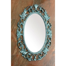 Dekoratif Salon Aynası Turkuaz Çok Renkli