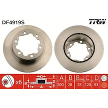 Mercedes Sprinter 313 Cdi Arka Fren Diski 2007-2011 Trw Df4919s 2adettir